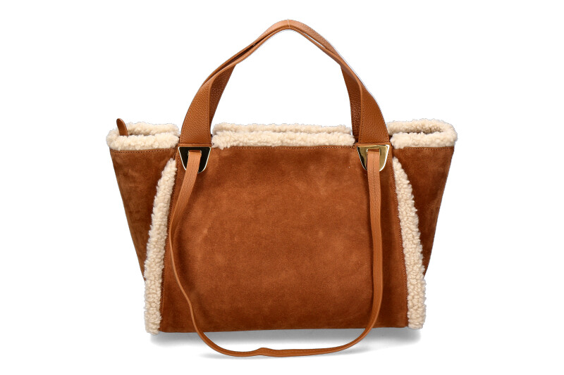 Coccinelle Umhängetasche OLIVER ECO SHEARLING SUEDE LEATHER- natural/cuir