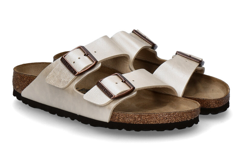 Birkenstock Pantolette ARIZONA BS BIRKO-FLOR- graceful pearl white