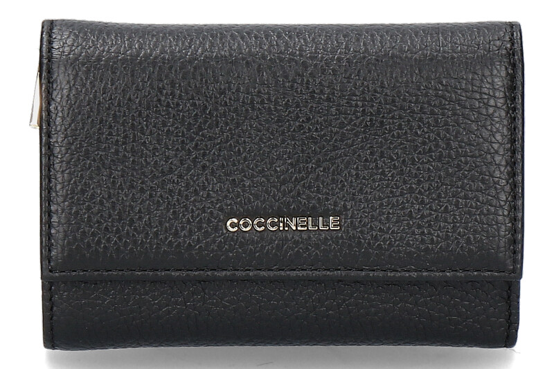 Coccinelle Portemonnaie GRAINED LEATHER METALLIC SOFT- noir/schwarz