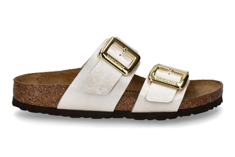 Birkenstock Pantolette SYDNEY CUSHION BUCKLE- graceful pearl white