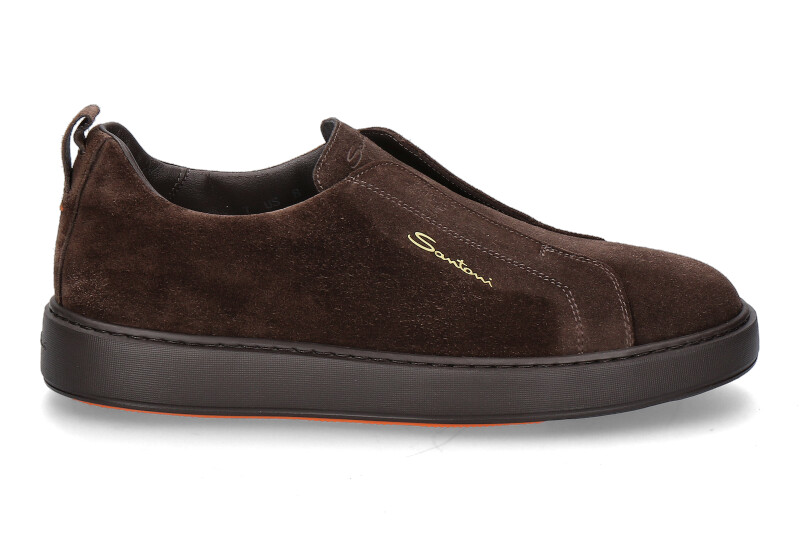 Santoni Herren- Slip- On VICTORY-15 VELOUR- dark brown/dunkelbraun