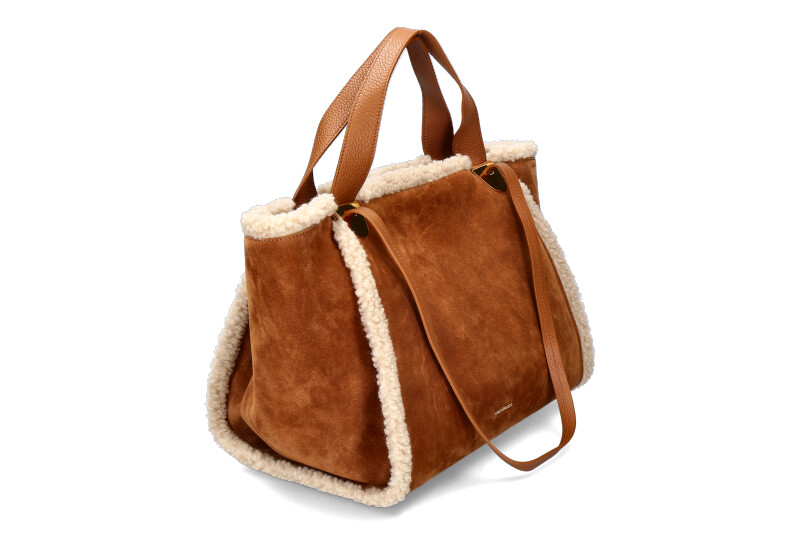 Coccinelle Umhängetasche OLIVER ECO SHEARLING SUEDE LEATHER- natural/cuir