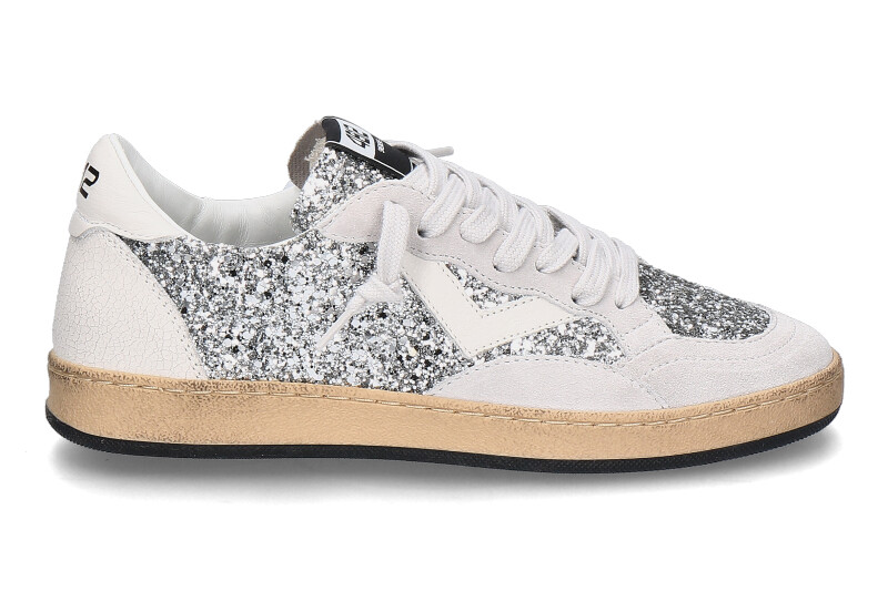 4B12 Damen- Sneaker PLAY NEW D177 glitter silver