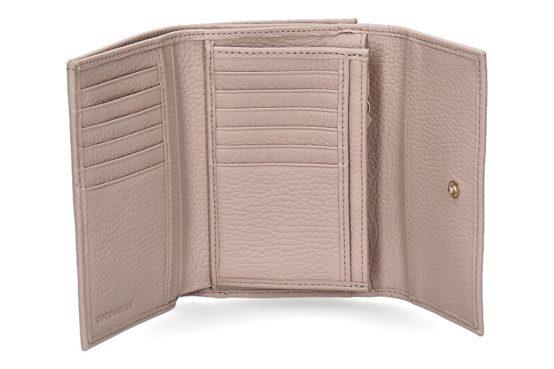 Coccinelle Portemonnaie GRAINED LEATHER METALLIC SOFT- rosette/rosa