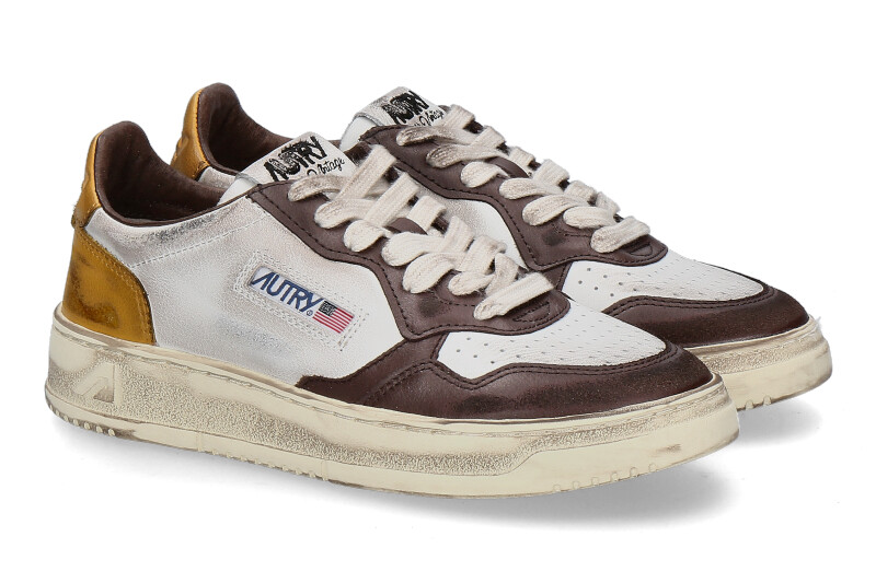 Autry Damen- Sneaker SUPER VINTAGE SV12- weiss/ braun/ honey