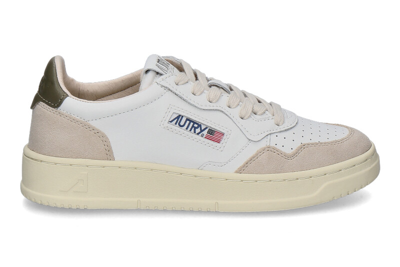 Autry Damen-Sneaker MEDALIST LS77 LEATHER SUEDE- white/beige