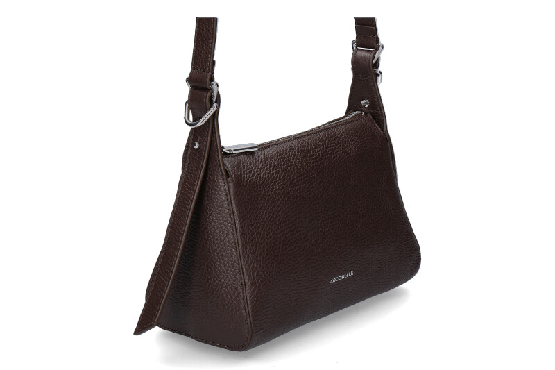 Coccinelle Umhängetasche MINI BISHOP GRAINED LEATHER- fondant brown/braun