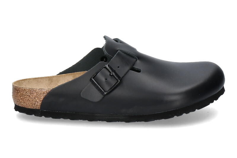 Birkenstock Clogs BOSTON BS NATURLEDER NORMALE WEITE- black/schwarz