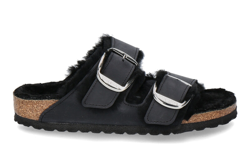 Birkenstock Pantolette ARIZONA BIG BUCKLE SHEARLING- black/schwarz 