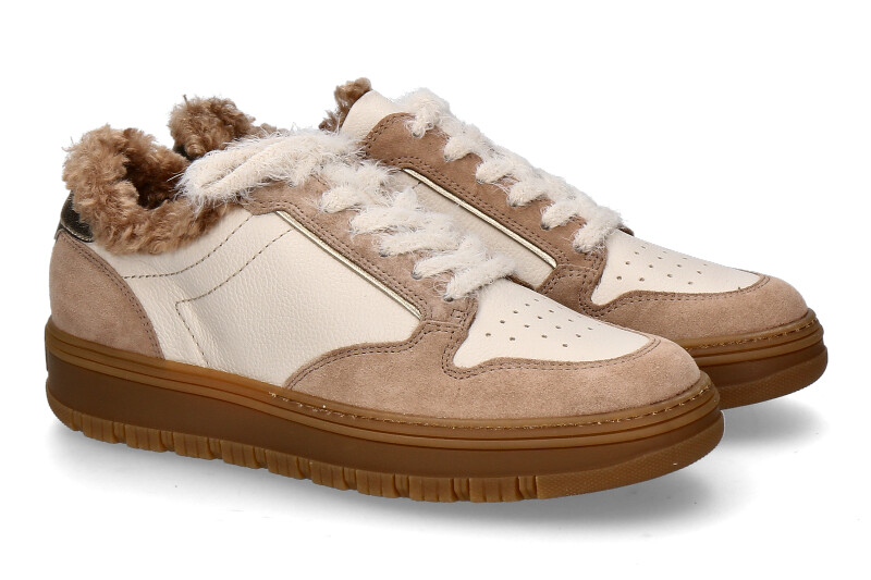 Paul Green Sneaker gefüttert SUEDE CALF- almond/ biscuit