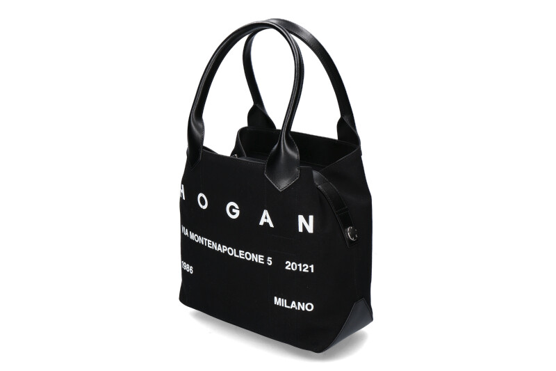 Hogan Beuteltasche SCRIPT CANVAS SHOPPING MEDIA- schwarz