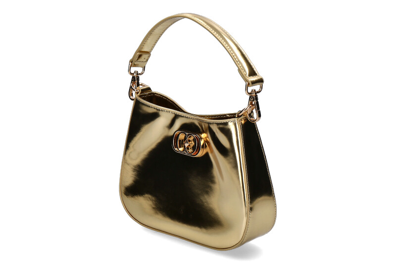 La Carrie Schultertasche SHINY SMALL LEATHER GOLD