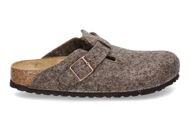 Birkenstock Clogs BOSTON SCHMAL BS WOLLE- cocoa/braun