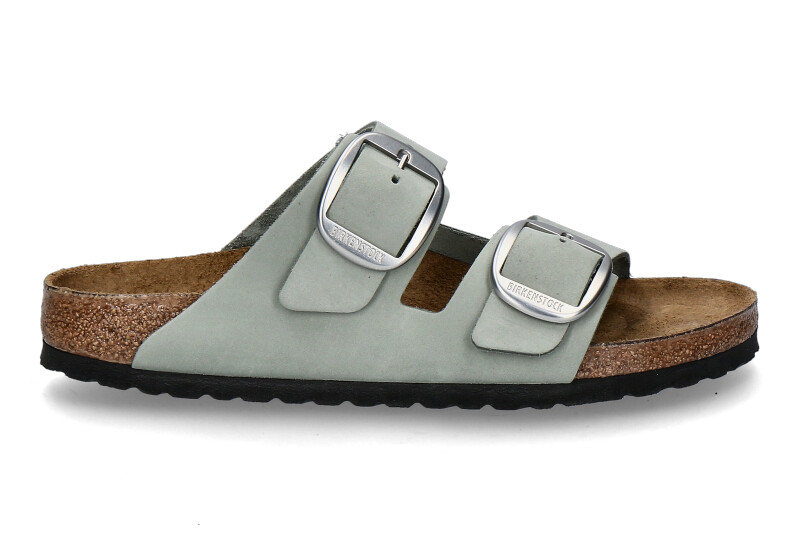 Birkenstock Pantolette ARIZONA BIG BUCKLE NUBUKLEDER- pure sage