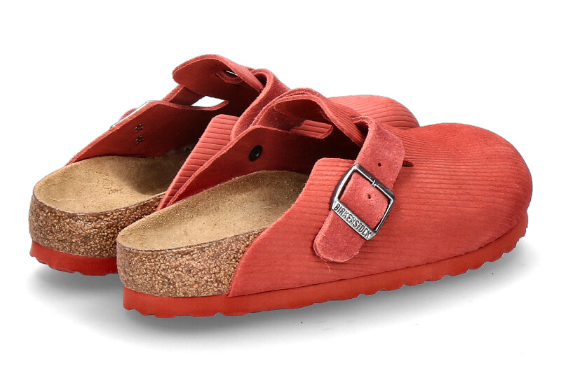 Birkenstock Damen Clogs BOSTON SCHMAL CORDUROY sienna red