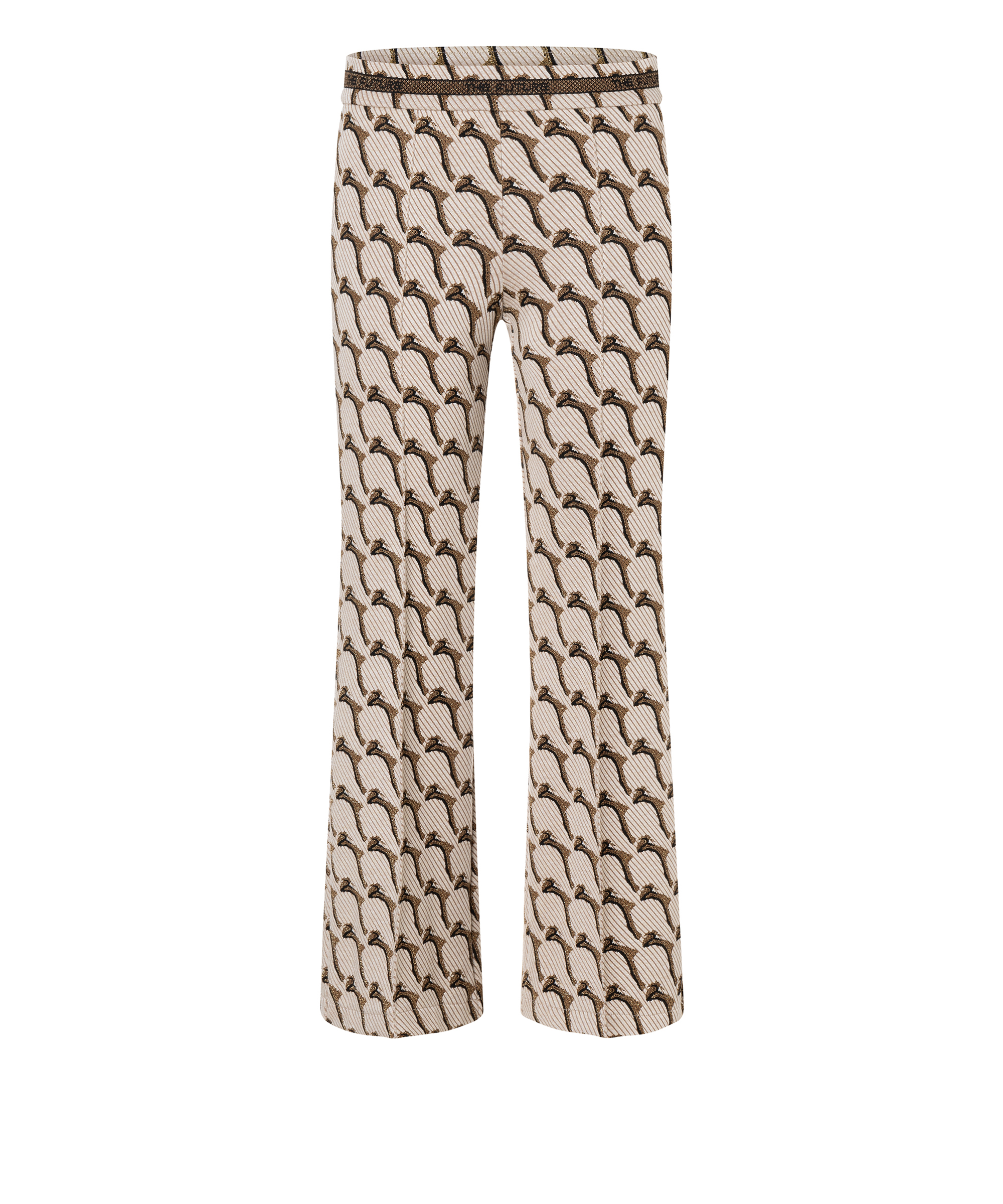 Cambio Stoffhose FAITH- creme diagonal glitter chain