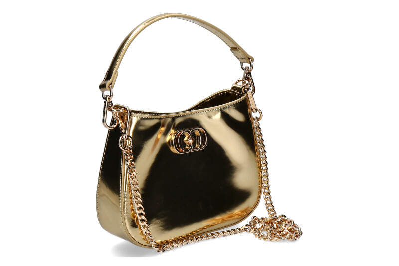 La Carrie Schultertasche SHINY SMALL LEATHER GOLD