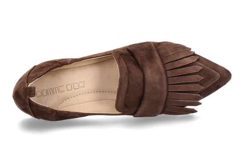 Pomme d'Or Slipper GRACE CAMOSCIO- espresso/ dunkelbraun