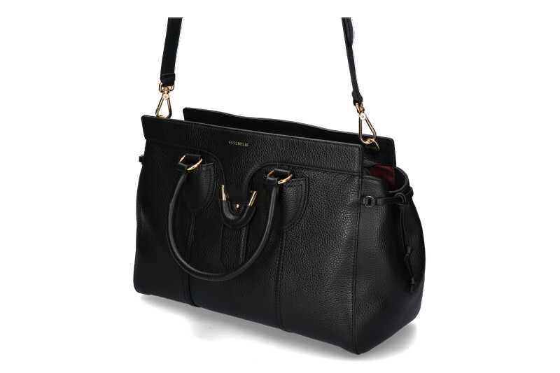 Coccinelle Tasche YORK LARGE GRAINED LEATHER- noir/schwarz