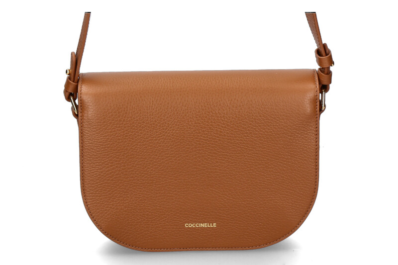 Coccinelle Umhängetasche DEW GRAINED LEATHER- cuir/mittelbraun