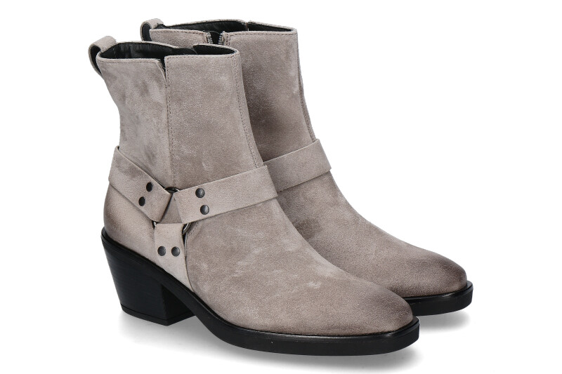 Paul Green Biker- Boots SOFT SUEDE- stone/ grau