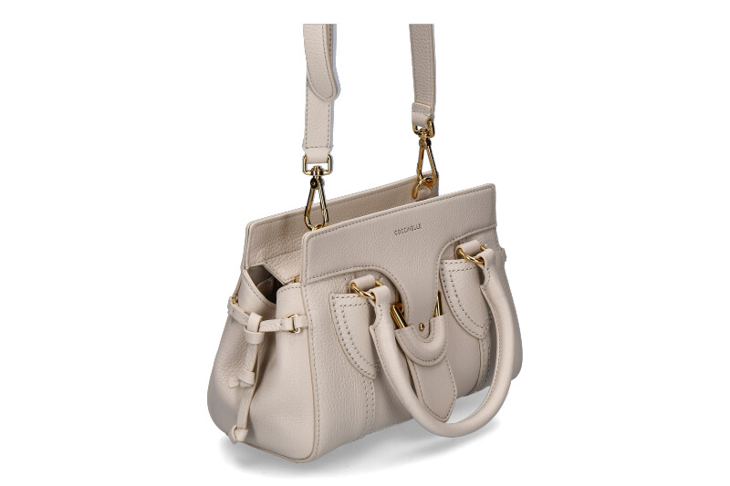 Coccinelle Tasche YORK GRAINED LEATHER- lambskin white/nature