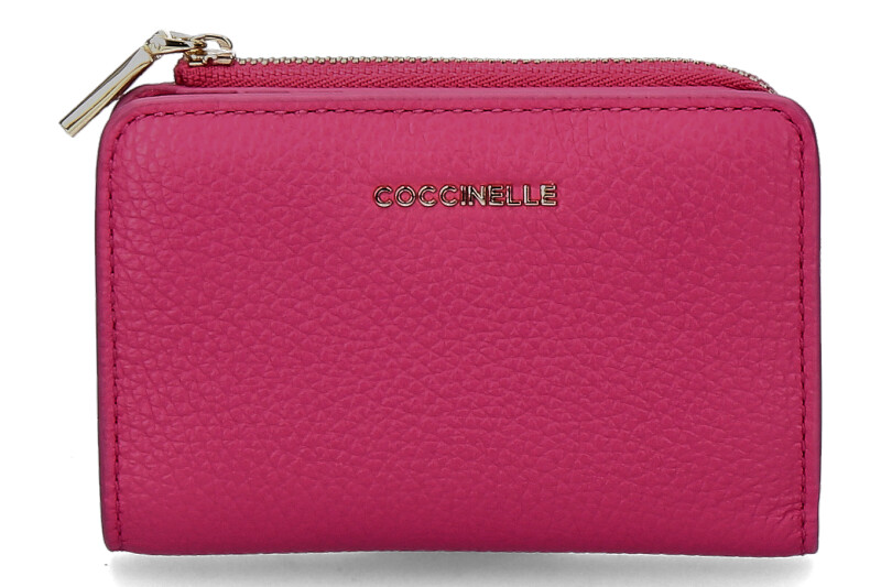 Coccinelle Portemonnaie GRAINED LEATHER METALLIC SOFT-new fucsia/pink