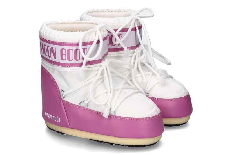 Moon Boot Bootie ICON LOW NYLON- pink/white