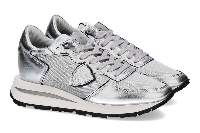 Philippe Model Damen- Sneaker TROPEZ HAUTE METAL- argent/silber