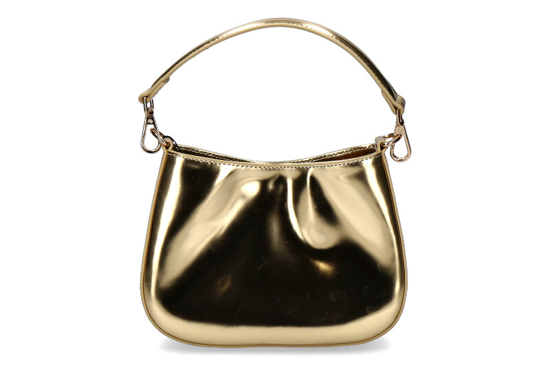 La Carrie Schultertasche SHINY SMALL LEATHER GOLD