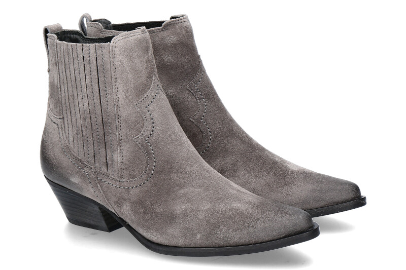 Paul Green Western- Bootie SOFT SUEDE- titan grau