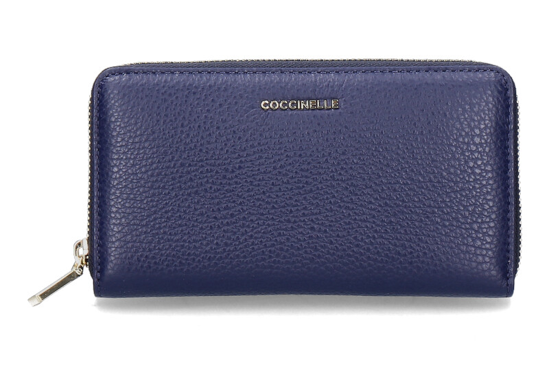 Coccinelle Portemonnaie GRAINED LEATHER METALLIC SOFT-royal blue/dunkelblau