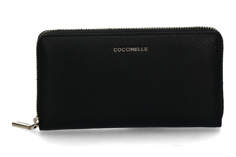 Coccinelle Portemonnaie GRAINED LEATHER METALLIC GOLD SOFT- noir/schwarz