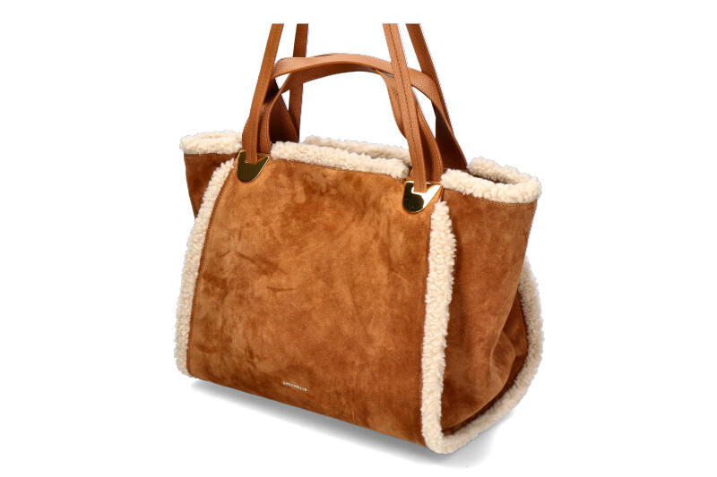 Coccinelle Umhängetasche OLIVER ECO SHEARLING SUEDE LEATHER- natural/cuir