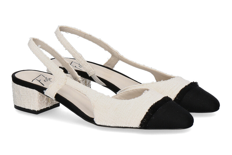 Roberto Festa Slingpumps ACANTO GROS FRANGE NERO PAN CREAM