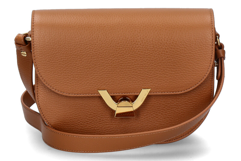 Coccinelle Umhängetasche DEW GRAINED LEATHER- cuir/mittelbraun