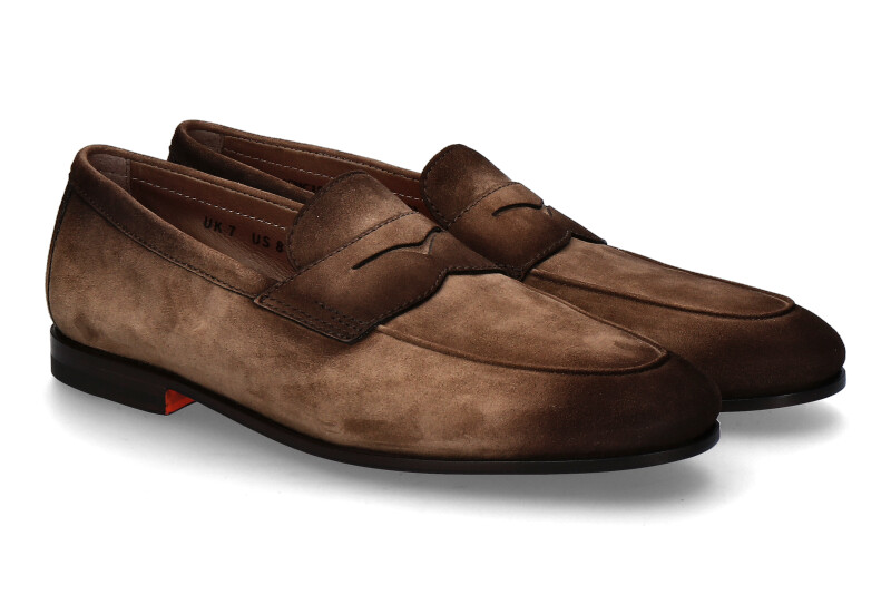 Santoni Herren- Slipper CARLOS- brown/braun