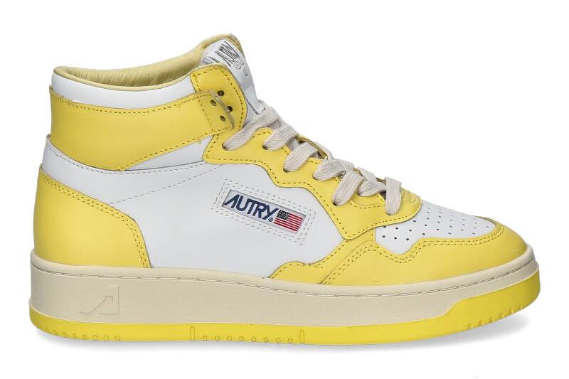 Autry Mid-Cut Sneaker WHITE YELLOW WB23