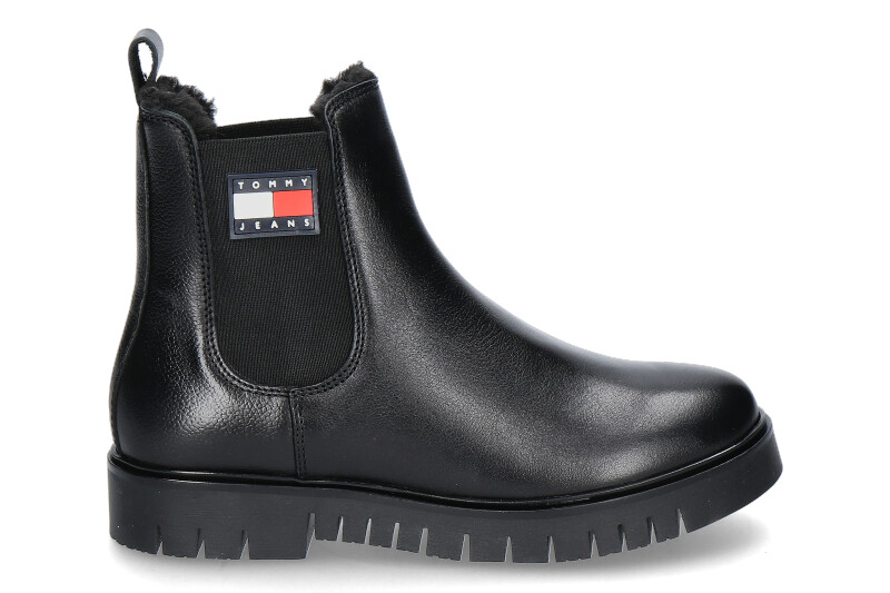 Tommy Hilfiger Damen- Chelsea Boot gefüttert- black/schwarz 