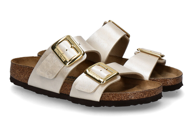 Birkenstock Pantolette SYDNEY CUSHION BUCKLE- graceful pearl white