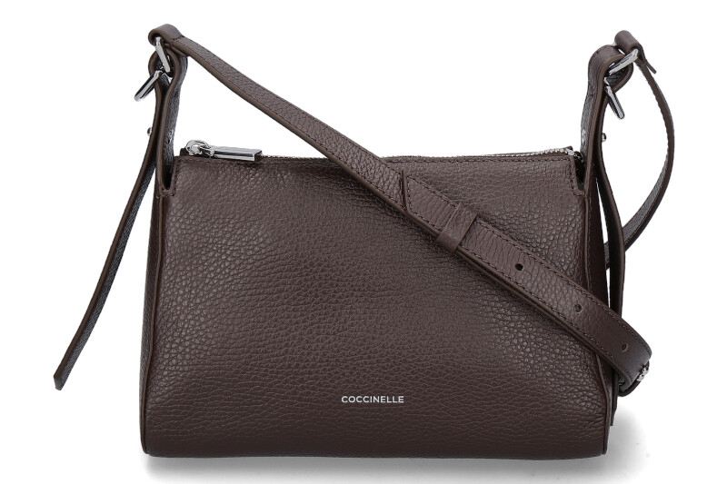 Coccinelle Umhängetasche MINI BISHOP GRAINED LEATHER- fondant brown/braun