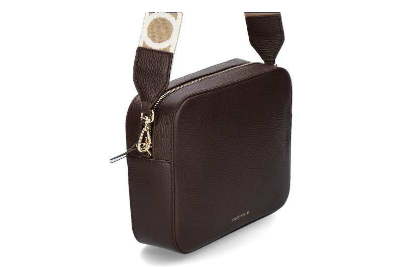 Coccinelle Umhängetasche MINI TEBE GRAINED LEATHER- fondant brown/braun