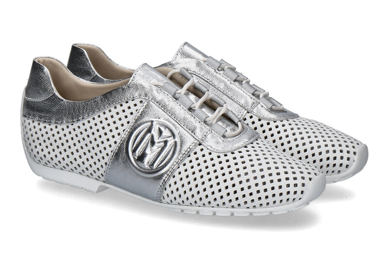 Mania Sneaker LIRIO NAPPA- weiss/ silber