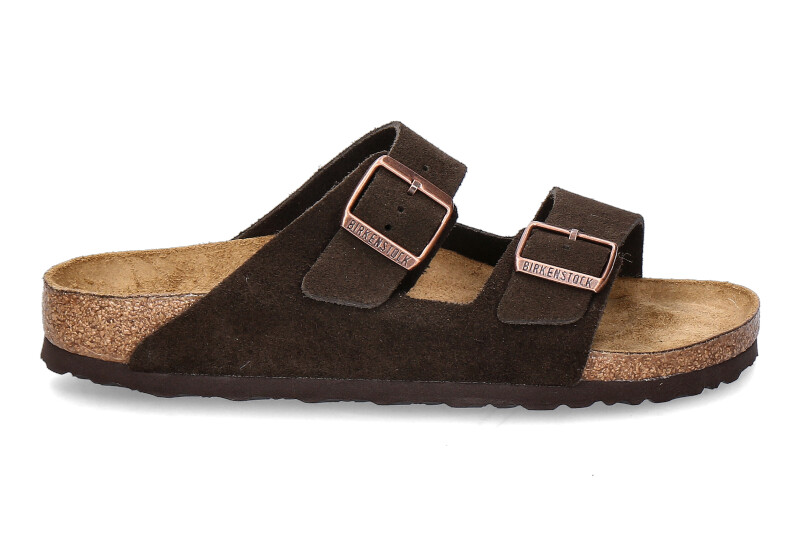 Birkenstock Pantolette ARIZONA SCHMAL VELOURS- mocca/ braun