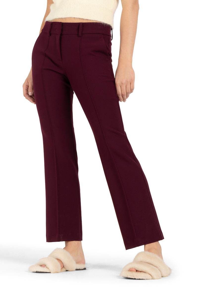 Cambio Stoffhose FARAH- cherry burgundy/weinrot