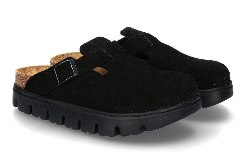 Papillio by Birkenstock Clogs BOSTON PAPA CHUNKY SCHMALE WEITE- black/schwarz