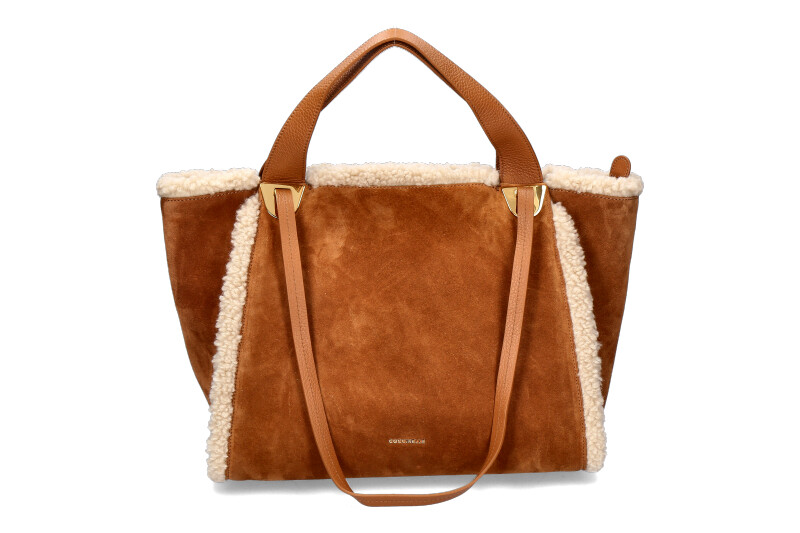 Coccinelle Umhängetasche OLIVER ECO SHEARLING SUEDE LEATHER- natural/cuir