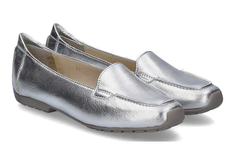 Mania Slipper LAMINATO NAPPA- silver