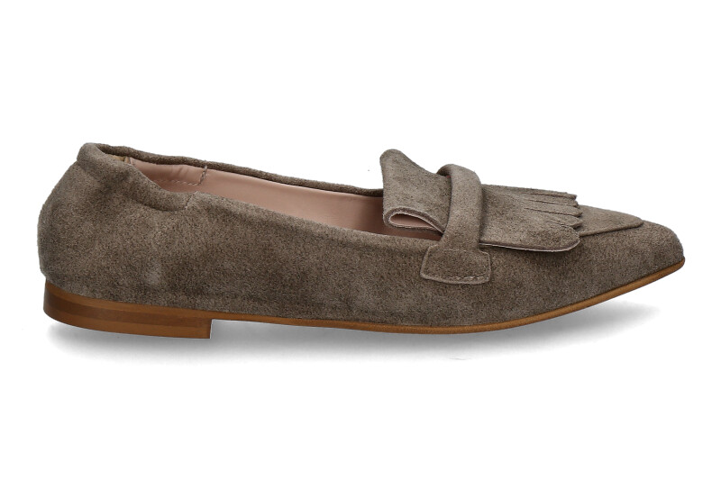 dirndl + bua Damen- Slipper ANTIKBOCK- taupe