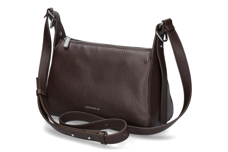 Coccinelle Umhängetasche MINI BISHOP GRAINED LEATHER- fondant brown/braun